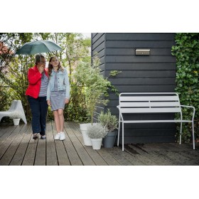 Aplica LED pentru exterior cu senzor de miscare Philips Bustan, 2x4.5W (70W), 1000 lm, lumina calda (2700K), dimabila, IP44, 78x