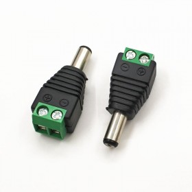 Conector de alimentare (TATA), 12V, cu surub, 5.5*2.1mm, LN-CT01G, pachet 10 bucati