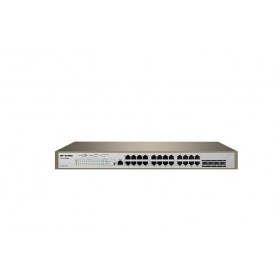 IP-COM PRO-S24-410W, 24 x 10/100/1000 Base-T Ethernet ports(PoE), 4 x 1000 Base-X SFP ports, Standards&Protocols: IEEE 802.3/3u/