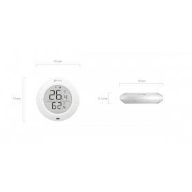 Senzor de Temperatura si Umididtate Ezviz CS-T51C-A0-BG Baterie: CR2450 Voltaj: DC 3V Protocol: ZigBee 3.0 Frecventa Wi-Fi: 2.4 