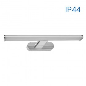 Aplica LED pentru baie Vivalux ARBA, 8W, 600 lm, lumina neutra (4000K), 120°, IP44, 400x134x42mm, 30000h, Nichel satinat