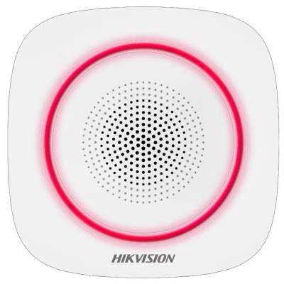 Sirena interior wireless AX PRO Hikvision DS-PS1-I-WE( Red indicator ) supporting 868MHz two-way communication via Cam-X protoco