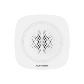 Sirena interior wireless AX PRO Hikvision DS-PS1-I-WE(Red Indicator) 868MHz two-way Tri-X wireless technology, distanta comunica