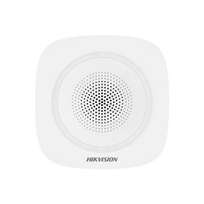 Sirena interior wireless AX PRO Hikvision DS-PS1-I-WE(Red Indicator) 868MHz two-way Tri-X wireless technology, distanta comunica