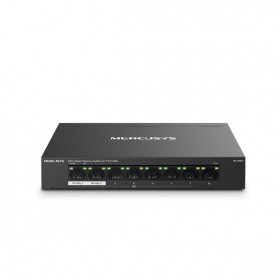 Mercusys Desktop switch 8 porturi Gigabit, MS108GP, 7 porturi POE (1-7) , buget POE: 65 W, Standarde si protocoale: IEEE 802.3x 