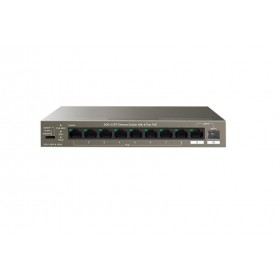 Tenda switch TEG1110PF-8-102W, 9GE+1SFP Ethernet Switch, 8-Port PoE, interfata: 8 * 10/100/1000 Mbps Base-T Ethernet ports (Data