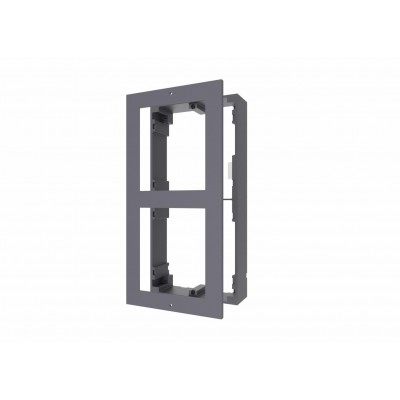 Panou frontal pentru 2 module de videointerfon modular Hikvision DS-KD-ACW2 permite conectarea a 2 module de interfon modular mo