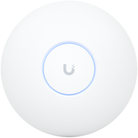 Ubiquiti U7-Pro-Max Ceiling-mounted WiFi 7 AP with 8 spatial streams, 6 GHz support, and a dedicated spectral scanning engine fo