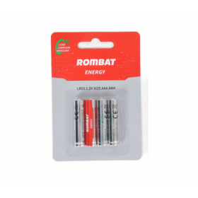 BATERII ROMBAT AAA LR03 12 BLISTEREx4BUC
