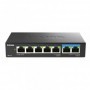 D-Link switch DMS-107, 7 porturi, Standarde si protocoale: IEEE 802.3 10BASE-T,  IEEE 802.3u 100BASE-TX,  IEEE 802.3ab 1000BASE-