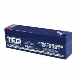 TEDBATERIE AGM TED1225F1 12V 2.5Ah