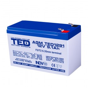 TEDBATERIE AGM TED1291F2 12V 9.1Ah