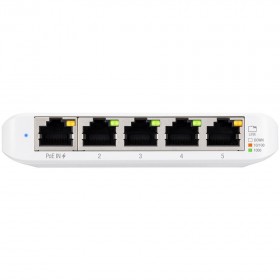 Ubiquiti USW-Flex-Mini-3 5-Port managed Gigabit Ethernet switch powered by 802.3af/at PoE or 5V, 1A USB-C power adapter