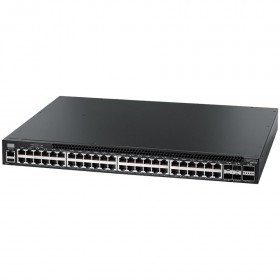 AS4610-54T, 48-Port GE RJ45 port + 4x10G SFP+, 2 port 20G QSFP+ for stacking, Broadcom Helix 4, Dual-core ARM Cortex A9 1GHz, du