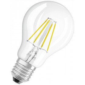 2 Becuri LED Osram Base Classic A, E27, 4W (40W), 470 lm, lumina calda(2700K), cu filament