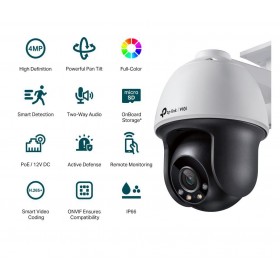 "TP-LINK VIGI 4MP Outdoor PAN/TILT Network Camera,VIGI C540(4mm), 1/3""Progressive Scan CMOS, obiectiv: 4mm, F1.6,  unghi vizual