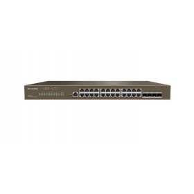 IP-COM 24-Port Gigabit Ethernet managed L3 switch, G5328F, Standarde: IEEE802.3,IEEE802.3u,IEEE802.3ab,IEEE802.3ad,IEEE802.3z,IE